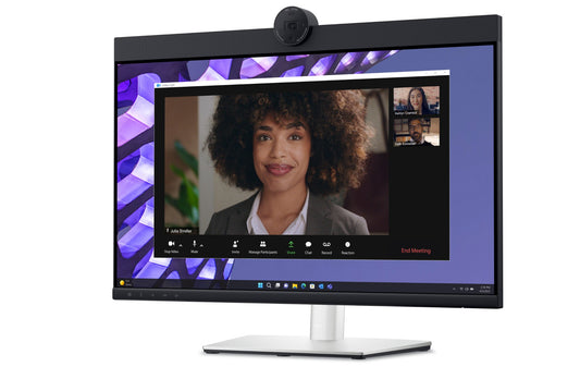 Front of the Dell P2424HEB a 24 inch Full HD Video conferencing monitor.