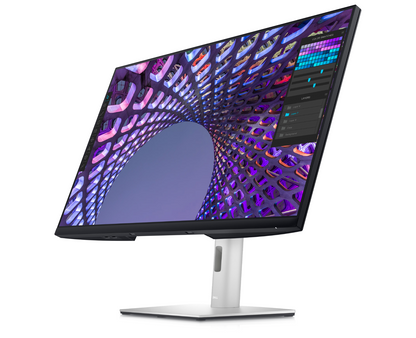 An angled front vieew of the Dell Professional series P3223QE Monitor.