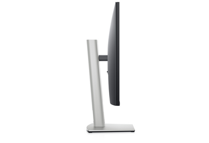 Side profile of the Dell P3223QE 32 inch 4K USB-C hub monitor for business use.