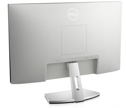 Back of the Dell S2421HN 24 inch monitor the back plastics have a textured effect and ar in a white colour. The stand has a tilt adjustability option.